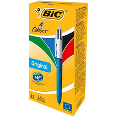 Bic 4 Colours Original Ballpoint Pens Retractable Medium 1mm