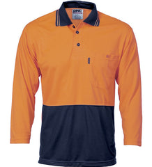 DNC HiVis Two Tone Cool Breathe 3/4 Sleeve Polo Shirt