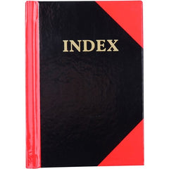 Cumberland Black & Red Gloss Indexed Notebook A7 – 100 Leaf (43128)