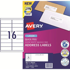 Avery Laser Address Labels 99.1 x 34mm