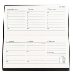 2026 Collins Belmont Slimline Diary B6/7 Week to View Portrait – Black