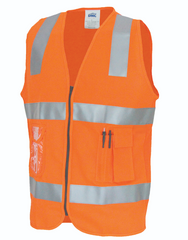 Day/Night Side Panel Safety Vest with Generic R/Tape
