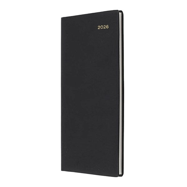2026 Collins Belmont Slimline Diary B6/7 Week to View Portrait – Black
