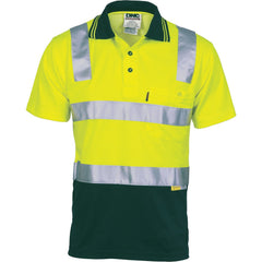 Cotton Back HiVis Two Tone Short Sleeve Polo