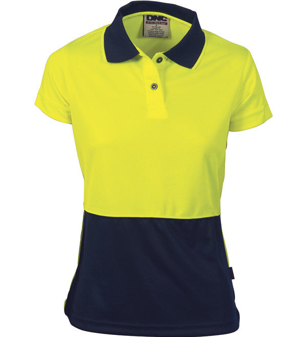DNC Ladies HiVis Two Tone S/S Polo