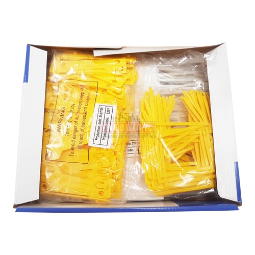 Avery Tubeclip File Fastener Complete Yellow Box Of 100