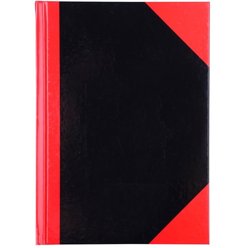 Cumberland Black & Red Gloss Notebook A5 – 200 Leaf (43110CM)