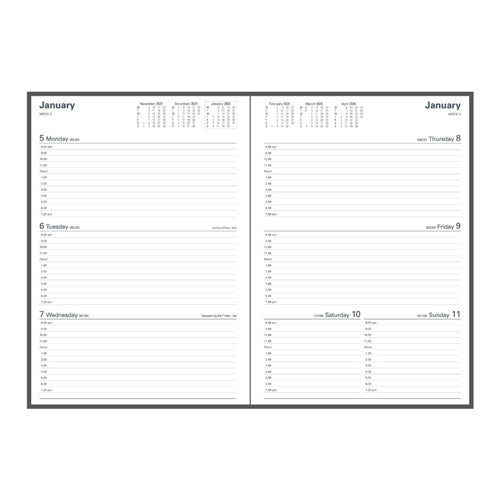 Collins Financial Year Diary A4 Week To View Black