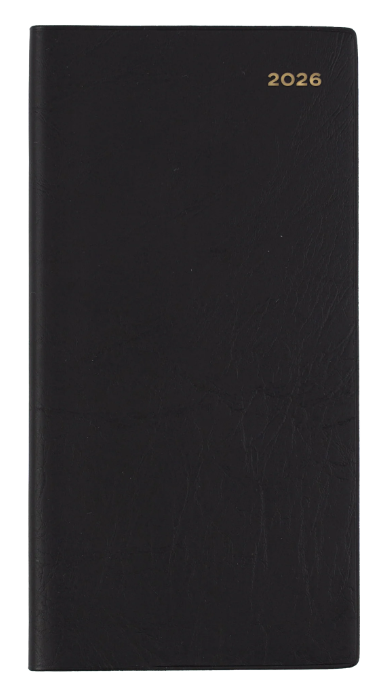 2026 Collins Belmont Slimline Diary B6/7 Week to View Portrait – Black