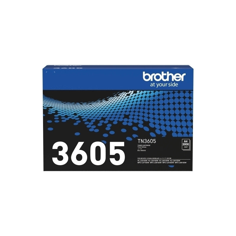 Brother TN3605 Black Toner Cartridge – Standard Yield (3,000 Pages)