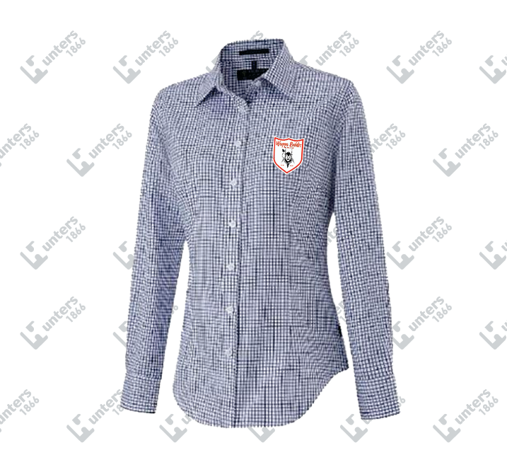 CSU Reddies Men's Classic Fit Long Sleeve Cotton Shirt – Navy & White
