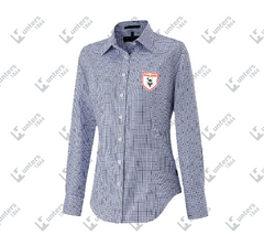 CSU Reddies Men's Classic Fit Long Sleeve Cotton Shirt – Navy & White