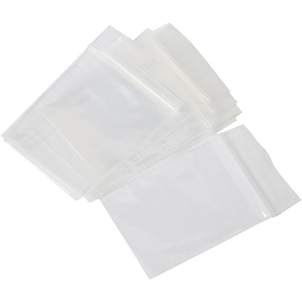 Cumberland Press Seal Plastic Bags 90 x 150mm – 40 Micron Clear (Pack of 100)