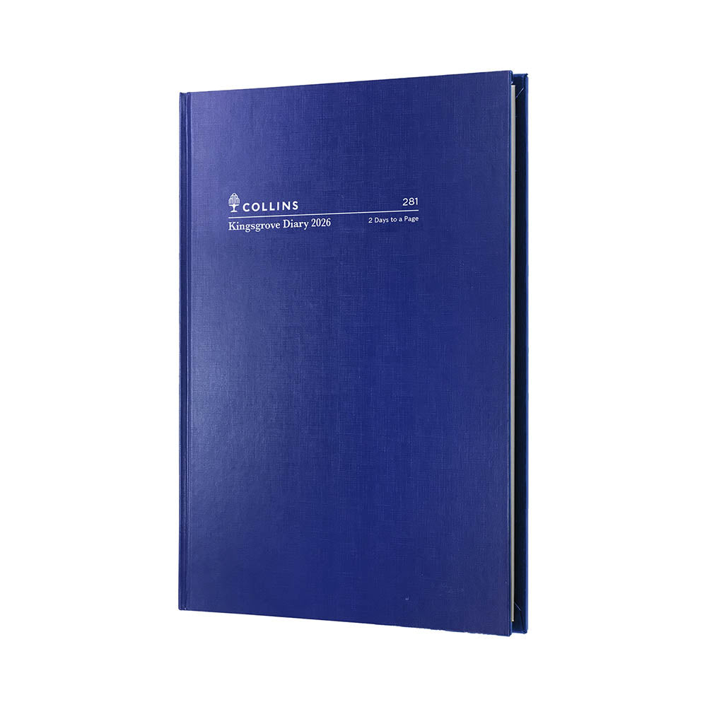 Collins Kingsgrove 281.P59 Diary – 2 Days to Page, A5, Blue