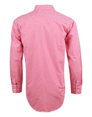 CSU Reddies Men's Gingham Check Long Sleeve Shirt with Roll-up Tab Sleeve