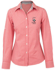 CSU Reddies Ladies' Gingham Check Long Sleeve Shirt