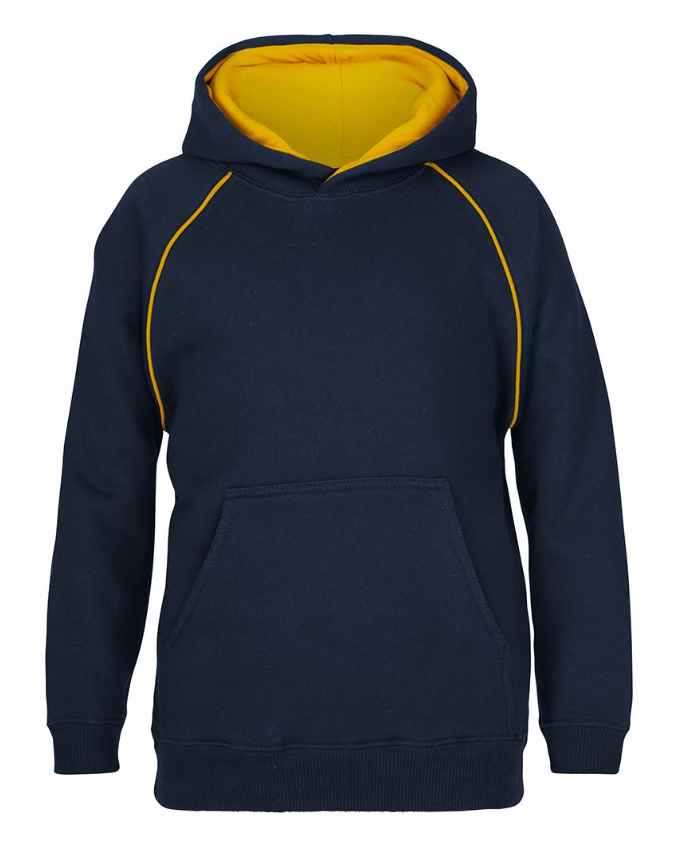 Contrast Fleecy Hoodie Kids